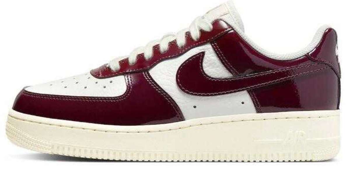 the Nike Air Force 1 Roman Empire Debut in Burgundy Patent Leather