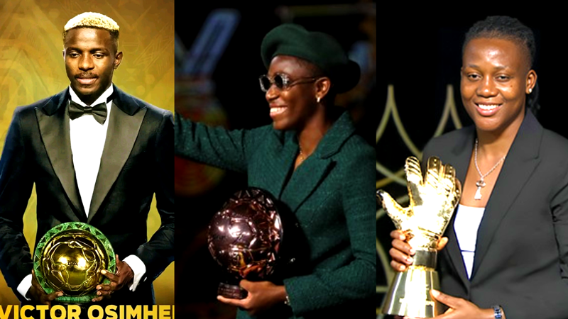 Nigerian Soccer Stars Victor Osimhen, Asisat Oshoala and Chiamaka Nnadozie win Male, Female CAF Players of the Year 2023! - ioiNEWS.org